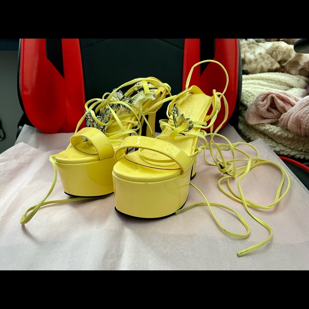 Yellow heels